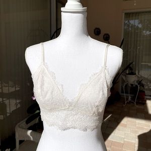 Two (2) Lace Sheer Bralette - Black & White